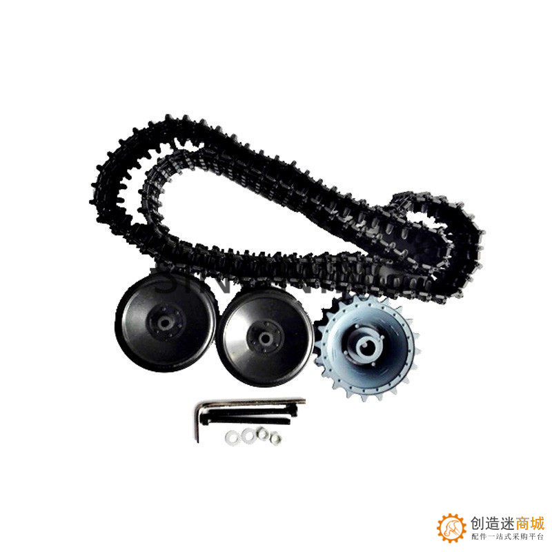 履带+履带驱动轮/履带轮+承重轮坦克小车底盘机器人瓦力模型套件