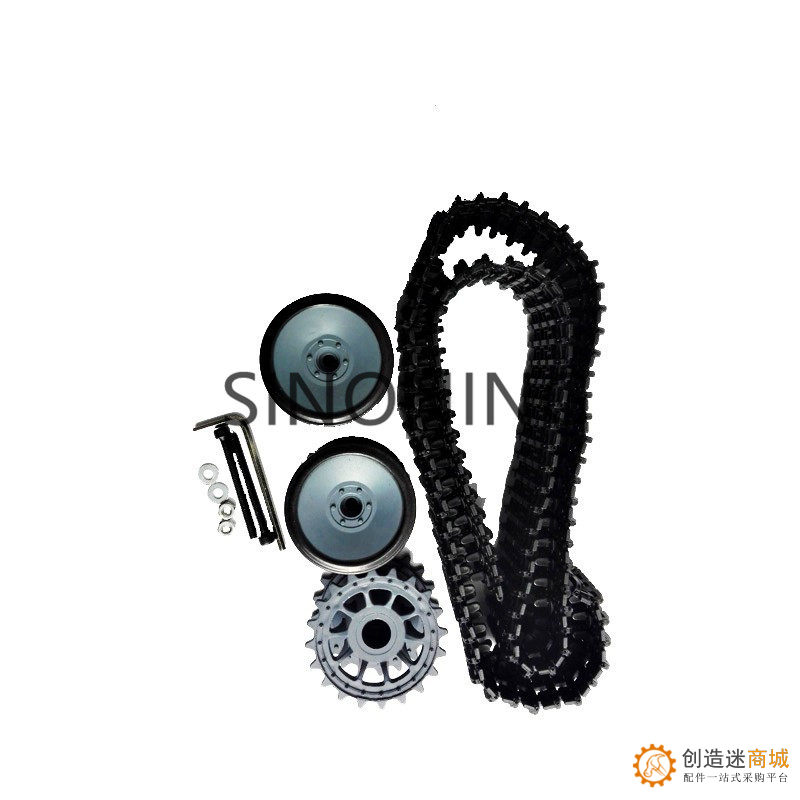 履带+履带驱动轮/履带轮+承重轮坦克小车底盘机器人瓦力模型套件