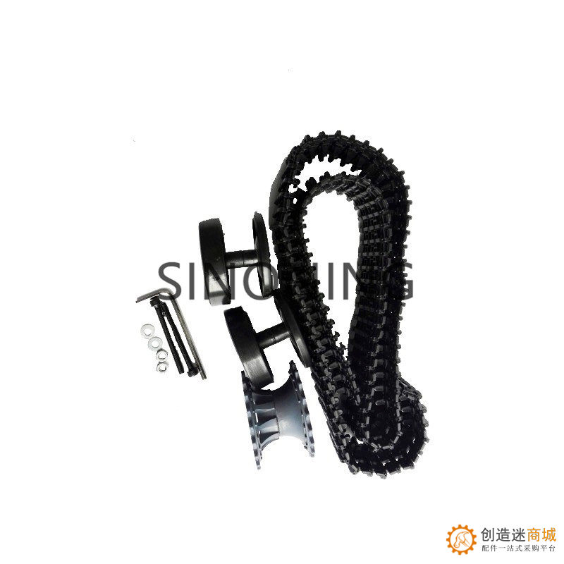 履带+履带驱动轮/履带轮+承重轮坦克小车底盘机器人瓦力模型套件