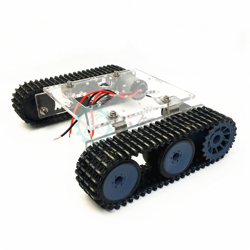 SN7300 亚克力坦克机器人底盘 DC9-12V 履带车底盘DIY arduino 拼装套件 小钉锤