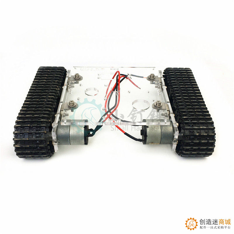 SN7300 亚克力坦克机器人底盘 DC9-12V 履带车底盘DIY arduino 拼装套件 小钉锤