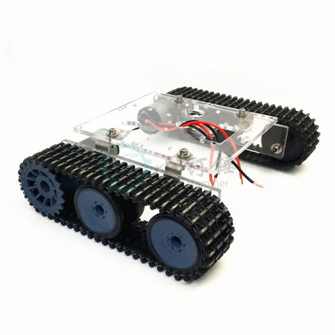 SN7300 亚克力坦克机器人底盘 DC9-12V 履带车底盘DIY arduino 拼装套件 小钉锤