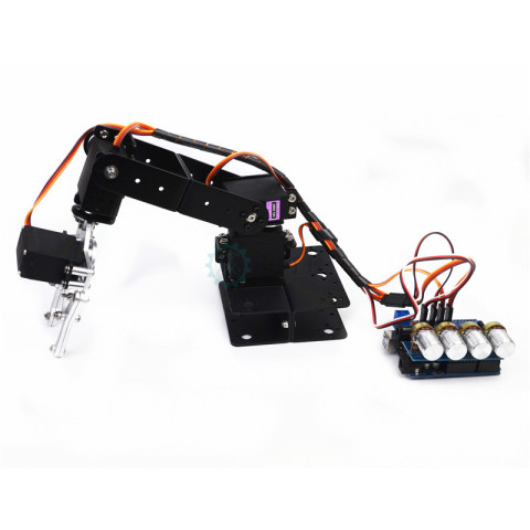 SNAM5300 拼装铝合金四自由机械手臂 DIY机器人 arduino 套件