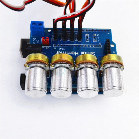 SNAM5300 拼装铝合金四自由机械手臂 DIY机器人 arduino 套件