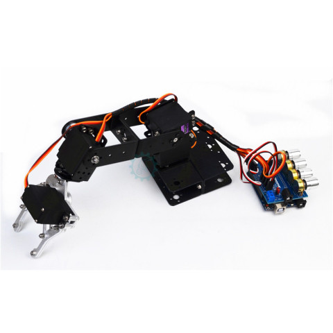 SNAM5300 拼装铝合金四自由机械手臂 DIY机器人 arduino 套件