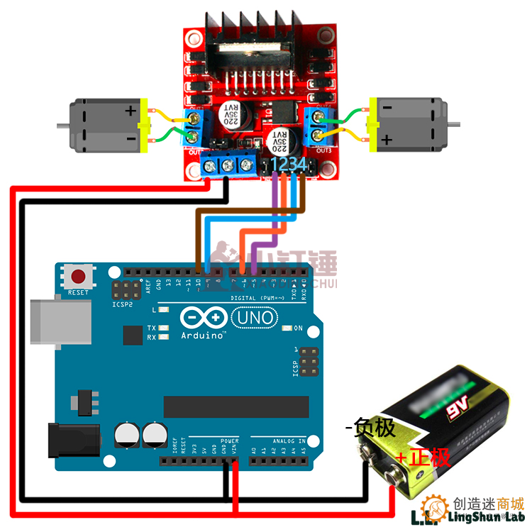 如何用arduino控制直流电机马达？