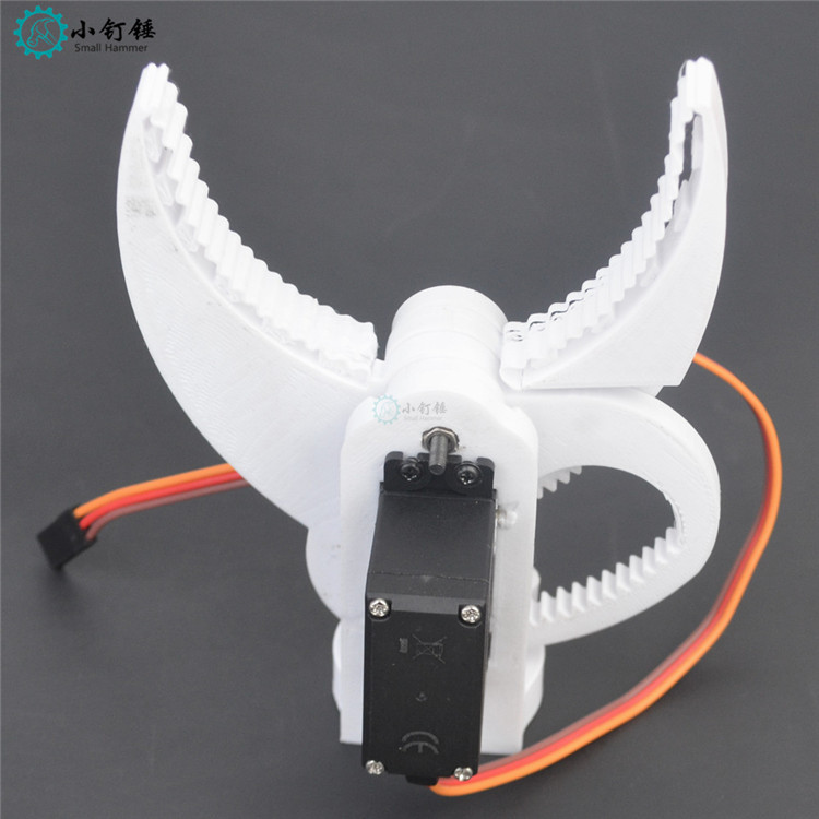 SNM2400  3D技术打印制作 柔性夹子机械爪带舵机  抓力大 DIY配件