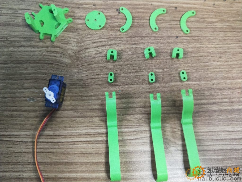 教程：3D4  3D打印三指爪带舵机