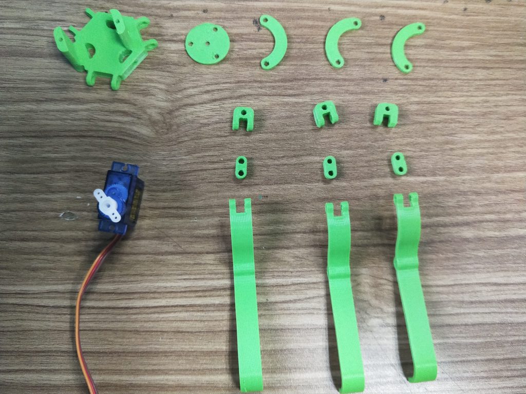 教程：3D4  3D打印三指爪带舵机