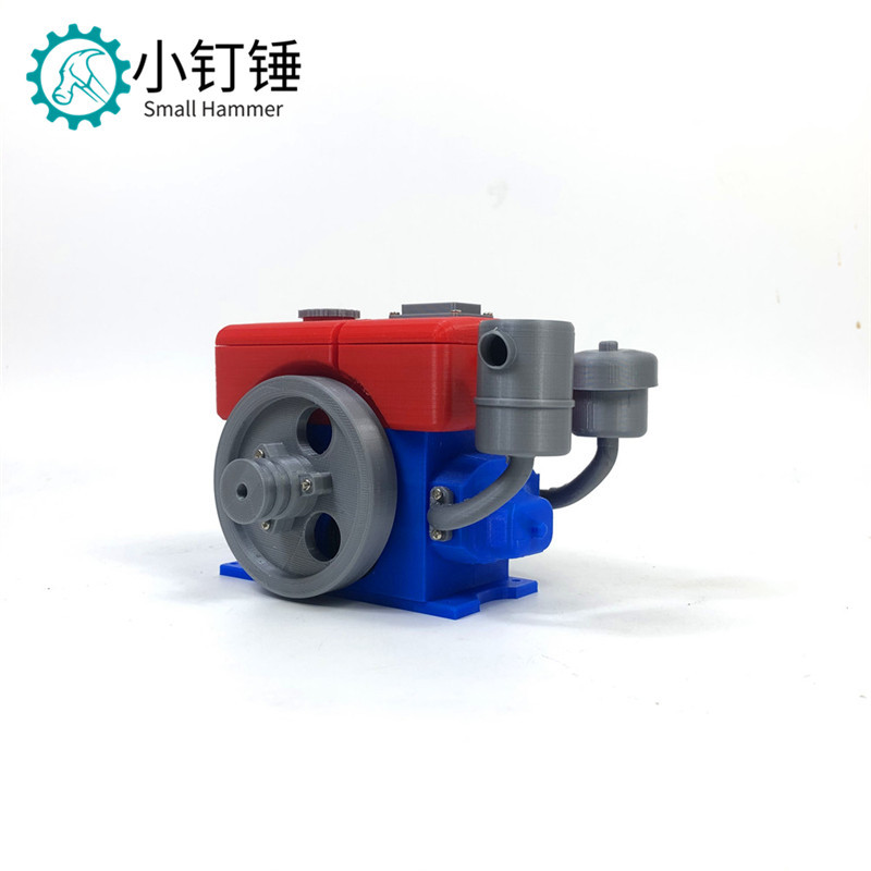 3D10 3d打印 手扶拖拉机 柴油机模型 发动机 单缸内燃机 礼物摆件模型