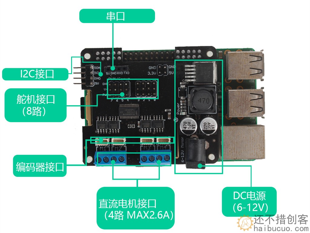 RaspberryPi HAT树莓派电机驱动板