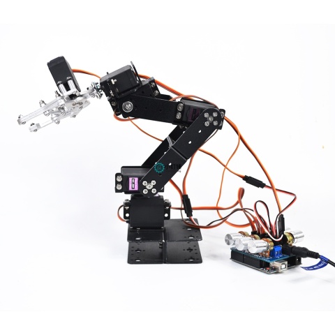 SNAM6500 六自由度机械臂arduino套装电位器旋钮控制mg996舵机