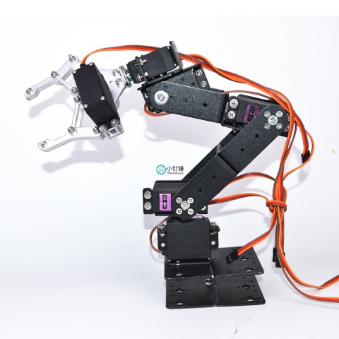SNAM6500 六自由度机械臂arduino套装电位器旋钮控制mg996舵机