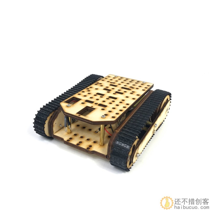 SN8600 木板履带坦克底盘 循迹避障智能小车 瓦力 创客教育动手DIY套件