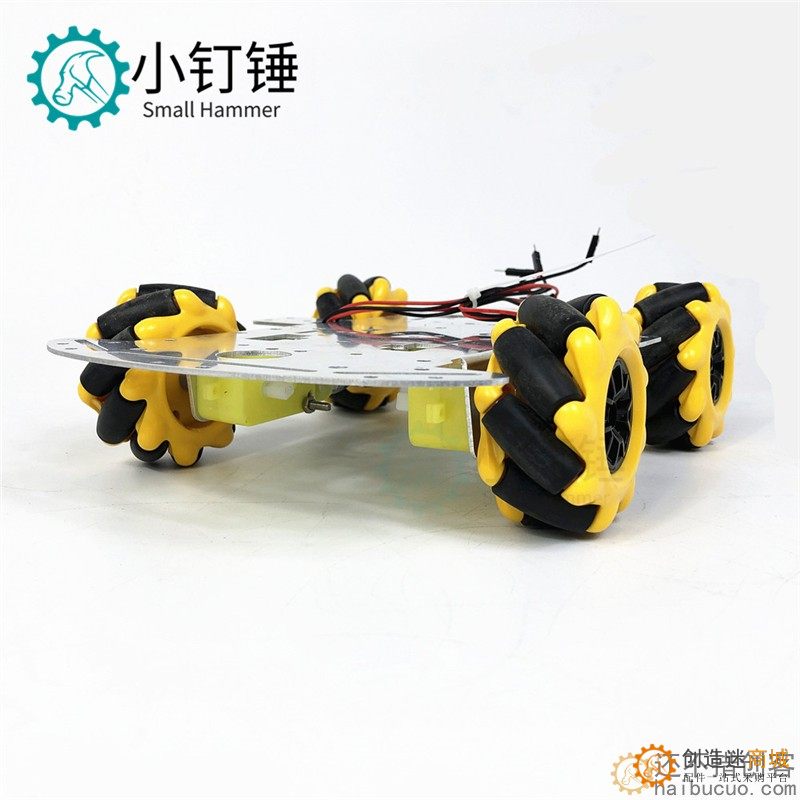 新款铝合金全向轮小车底盘 智能小车底盘麦克纳姆轮 DIY 金属底盘 SNC380