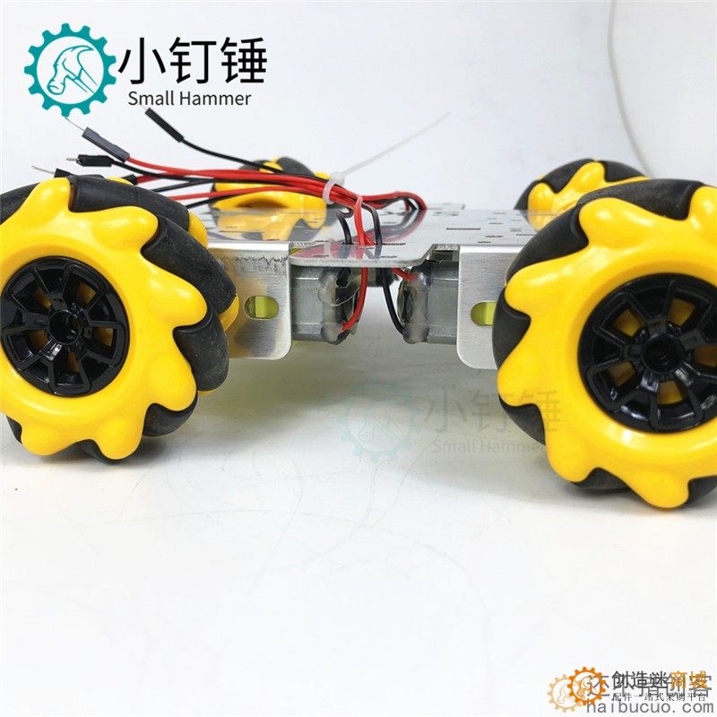 新款铝合金全向轮小车底盘 智能小车底盘麦克纳姆轮 DIY 金属底盘 SNC380