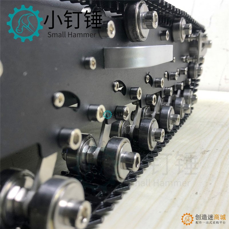 全金属超大坦克机器人底盘 悬挂减震 履带式智能车遥控平台不锈钢 小钉锤 SN3800