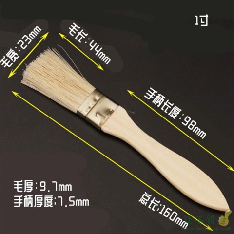 1/2/3寸长毛木柄油漆刷 仿猪鬃丝刷 船用工业毛刷 烧烤刷 小刷子