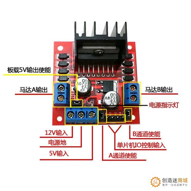 L298N电机驱动模块红板电路板设计图源代码