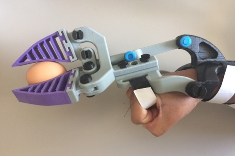 Fin Gripper (Robotic/Prosthetic Hybrid) - Mark VI手动3D打印柔性抓图纸模型STL下载