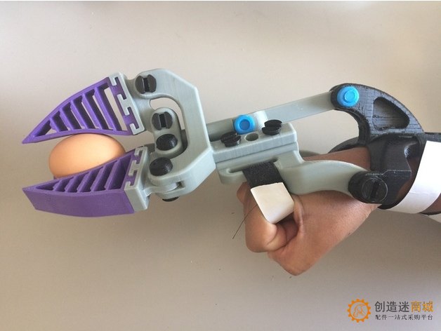 Fin Gripper (Robotic/Prosthetic Hybrid) - Mark VI手动3D打印柔性抓图纸模型STL下载