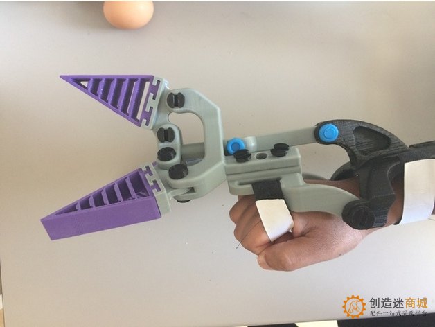 Fin Gripper (Robotic/Prosthetic Hybrid) - Mark VI手动3D打印柔性抓图纸模型STL下载