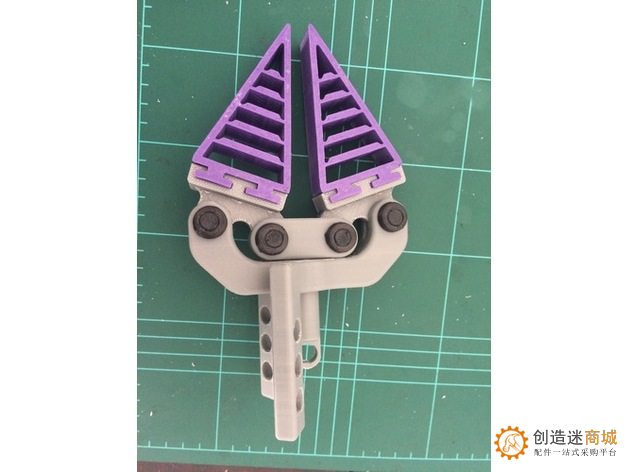 Fin Gripper (Robotic/Prosthetic Hybrid) - Mark VI手动3D打印柔性抓图纸模型STL下载