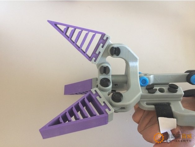 Fin Gripper (Robotic/Prosthetic Hybrid) - Mark VI手动3D打印柔性抓图纸模型STL下载