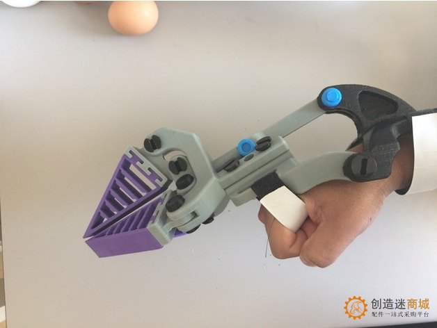 Fin Gripper (Robotic/Prosthetic Hybrid) - Mark VI手动3D打印柔性抓图纸模型STL下载