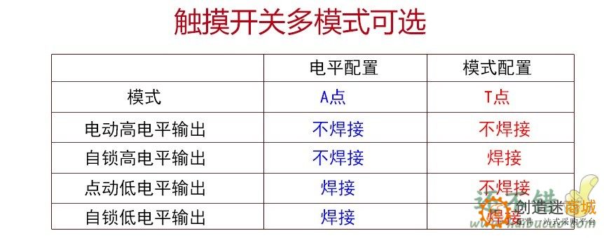 TTP223 触摸按键模块 电容式开关 可设置自锁 点动模式触摸按键