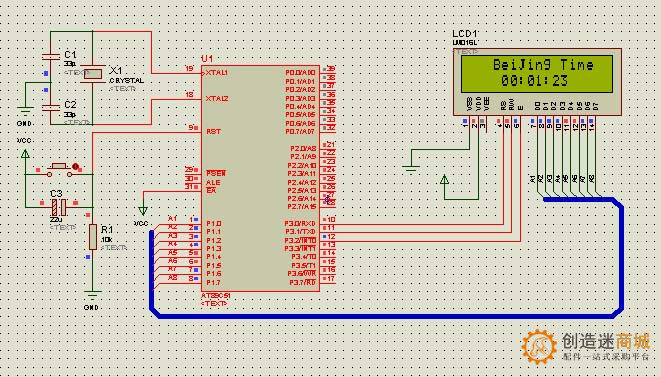 AT89c51-LCD1602时钟设计-c语言版