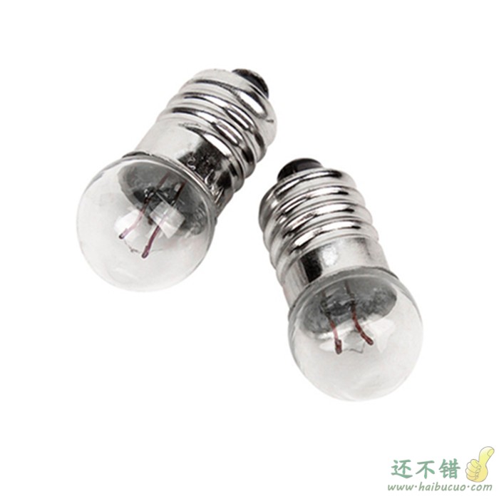 2.5V 3V 3.8V 6V圆头小电灯泡 用电珠 科技小制作物理实验器材DIY