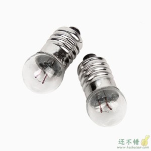 2.5V 3V 3.8V 6V圆头小电灯泡 用电珠 科技小制作物理实验器材DIY
