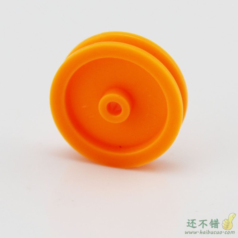 2*17mm皮带轮(黄色) 小皮带轮 滑轮单层带轮  diy电机轮