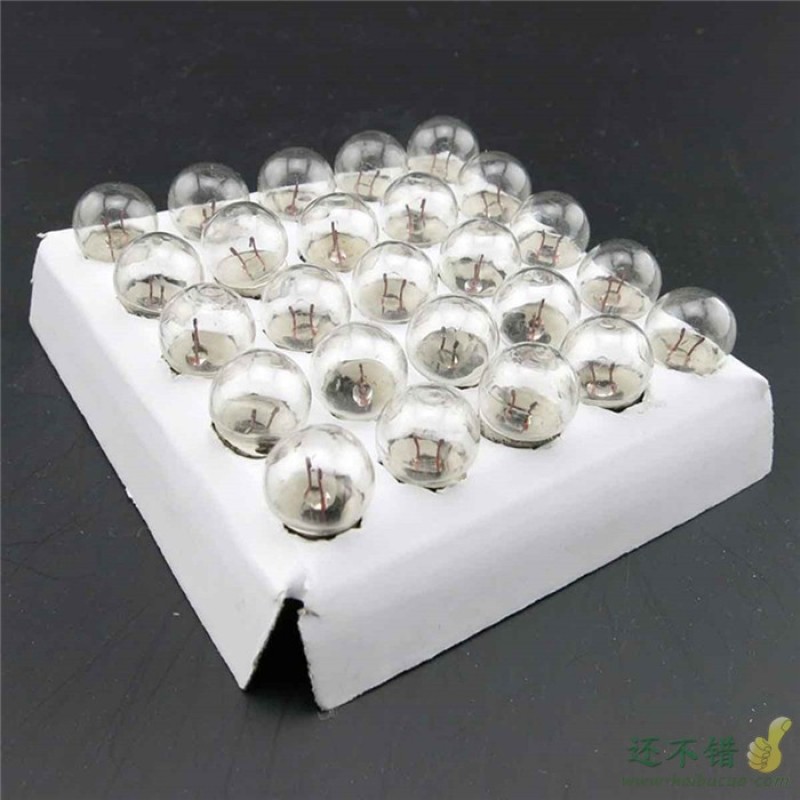 2.5V 3V 3.8V 6V圆头小电灯泡 用电珠 科技小制作物理实验器材DIY