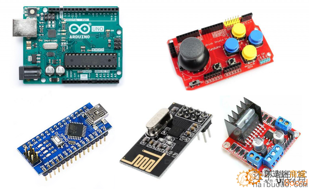 5.2 Arduino+L298N+NRF24L01+ joystick机器人制作小车