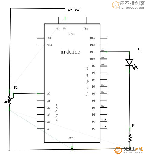 1.5 PWM调控灯光亮度实验Mixly