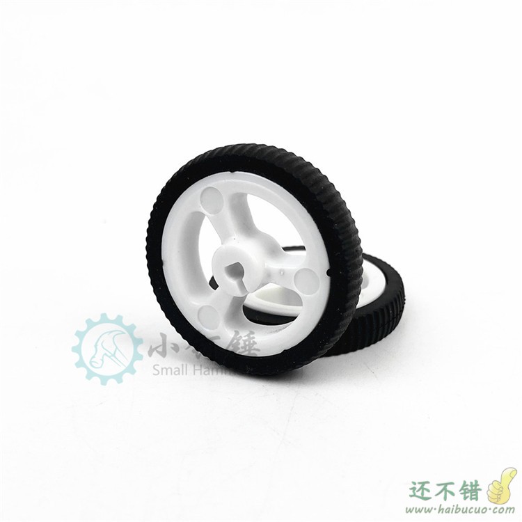 34mm mini小车N20电机车轮 橡胶 小车轮