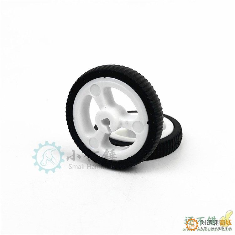 34mm mini小车N20电机车轮 橡胶 小车轮