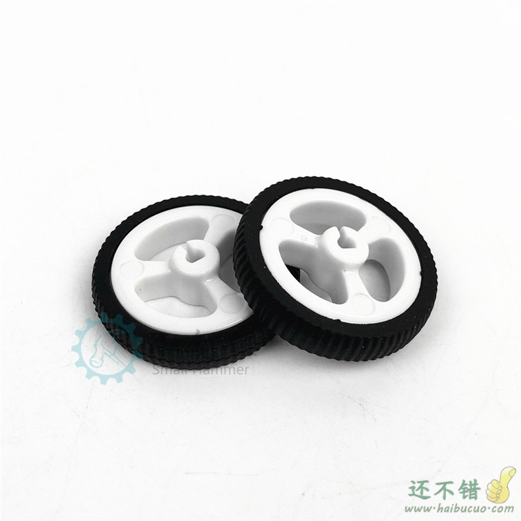 34mm mini小车N20电机车轮 橡胶 小车轮
