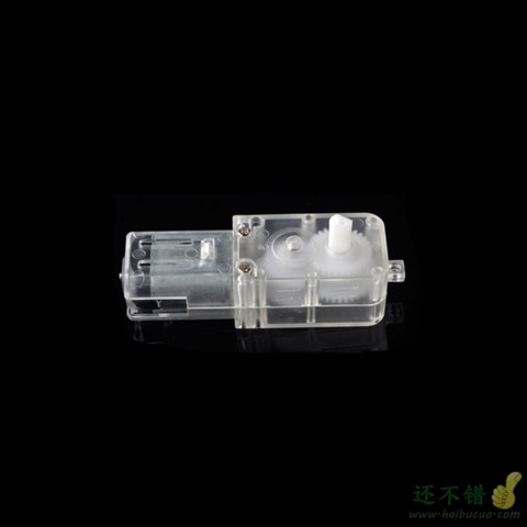 透明微型直流减速tt马达单轴半包1：48全塑料齿轮电动机智能小车