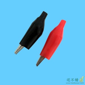 小号鳄鱼夹包皮 小号护套鳄鱼夹 带绝缘护套  DIY电子测试夹