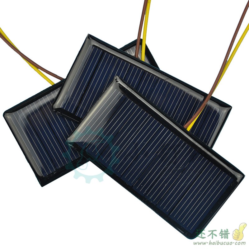 太阳能滴胶板 多晶太阳能电池板 5V 60MA 太阳能DIY用充电池片