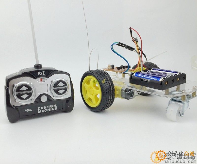 拼装四通道遥控机器人小车DIY套件 电子积木 模型 SNP86