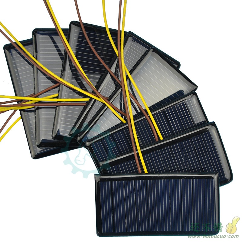 太阳能滴胶板 多晶太阳能电池板 5V 60MA 太阳能DIY用充电池片