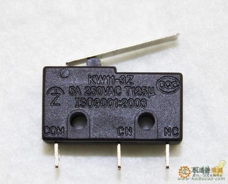 轻触开关 三脚 带柄 KW11-3Z 5A 250V 内扣JL024