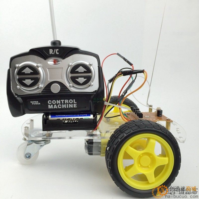 拼装四通道遥控机器人小车DIY套件 电子积木 模型 SNP86