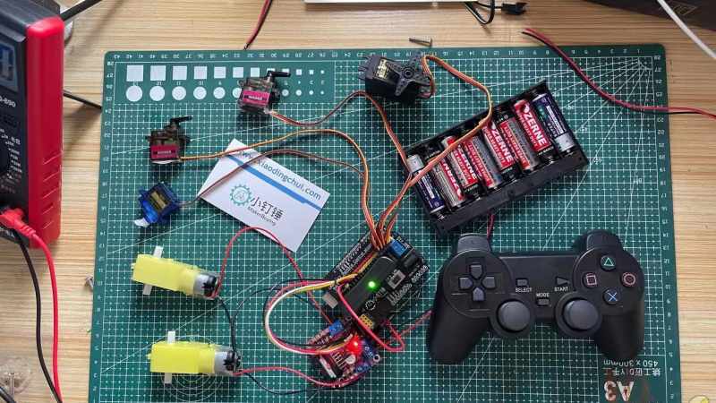 SNAR52 PS2四自由度舵机电机遥控套装l298n 说明书