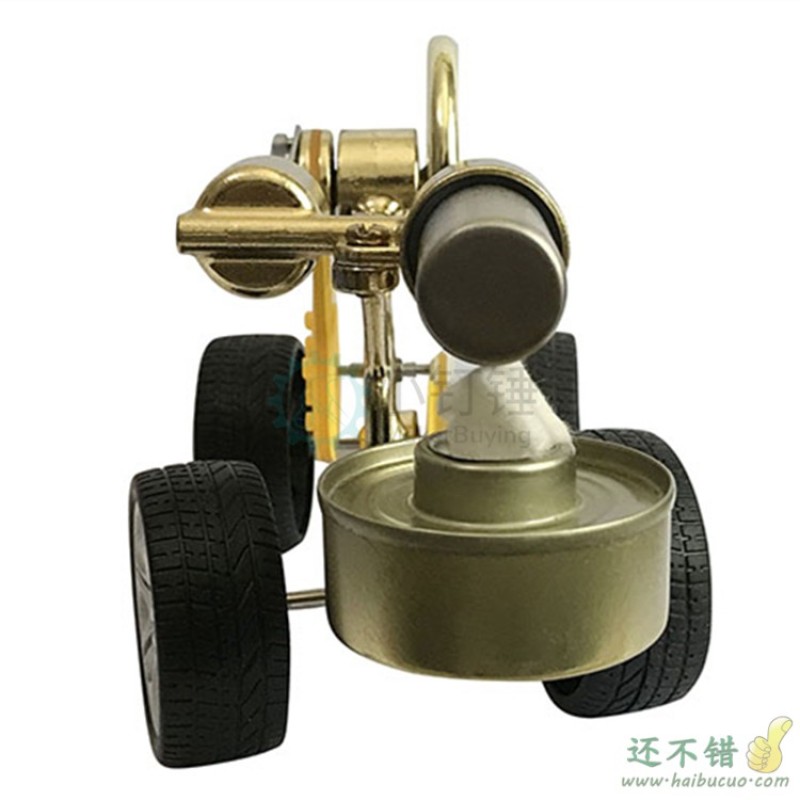 斯特林发动机小汽车蒸汽车物理实验科普科学小制作小发明玩具模型