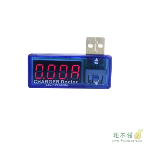 蓝色USB充电电流电压测试仪检测器电压表电流表检测USB设备 SNA37